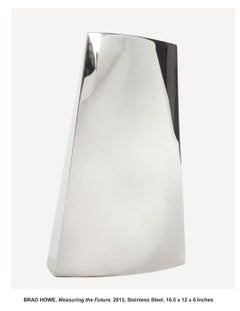 Contemporary High Polished Stainless Steel Abstract Sculpture Measuring the Futu