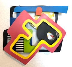 Sculpture murale suspendue abstraite Memorias de Brad Howe:: artiste de Los Angeles:: Pop Art coloré