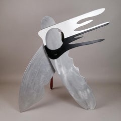 Brad Howe „Ventoso“ Abstrakte Skulptur aus Edelstahl