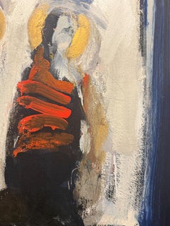 "9 Hail Chanters" Brad Kahlhamer, Modernist, Native American, Abstracted Figures