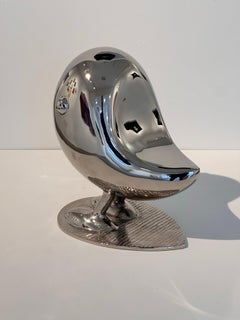 12" BIRD by Brad Oldham - whimsical, sleek contemporary polish sculpture