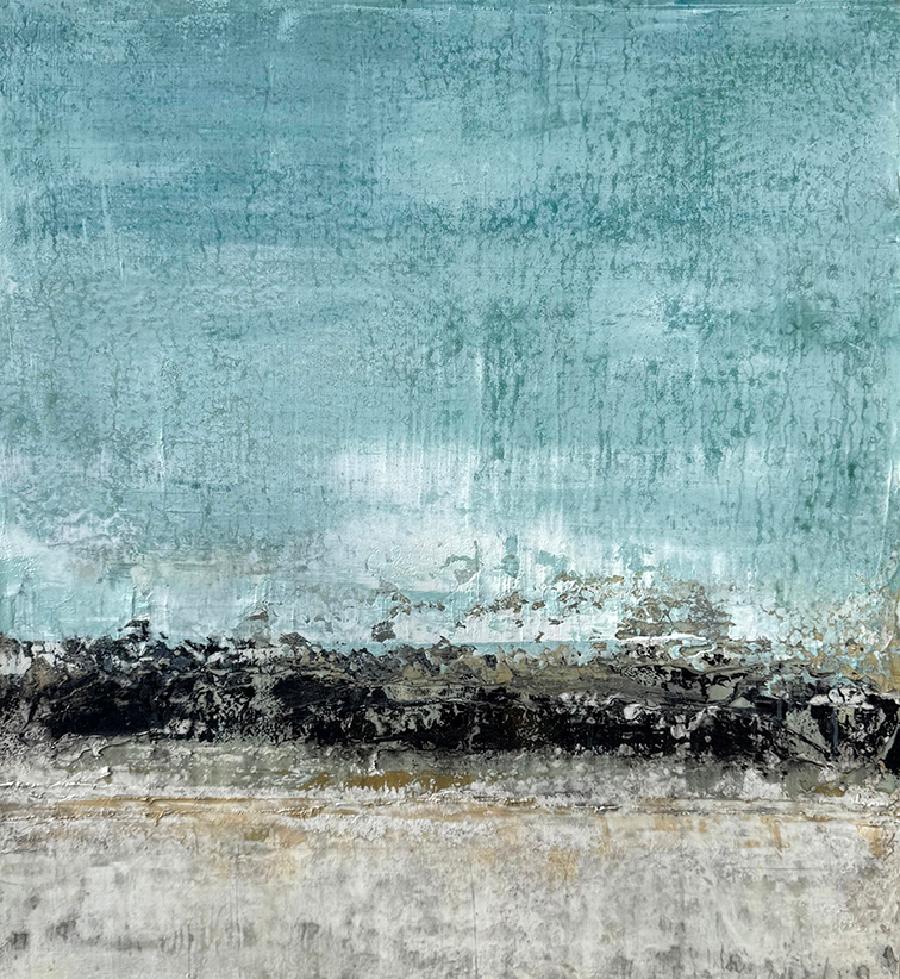 Front Row (Textured Abstract Painting on Stretched Canvas) - Mixed Media Art by Brad Robertson