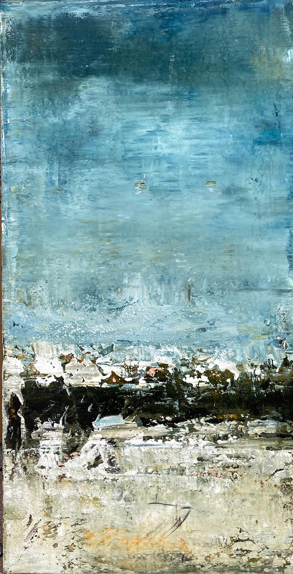 Untitled, no 10 - Textured Abstract Landscape Painting - Mixed Media Art by Brad Robertson