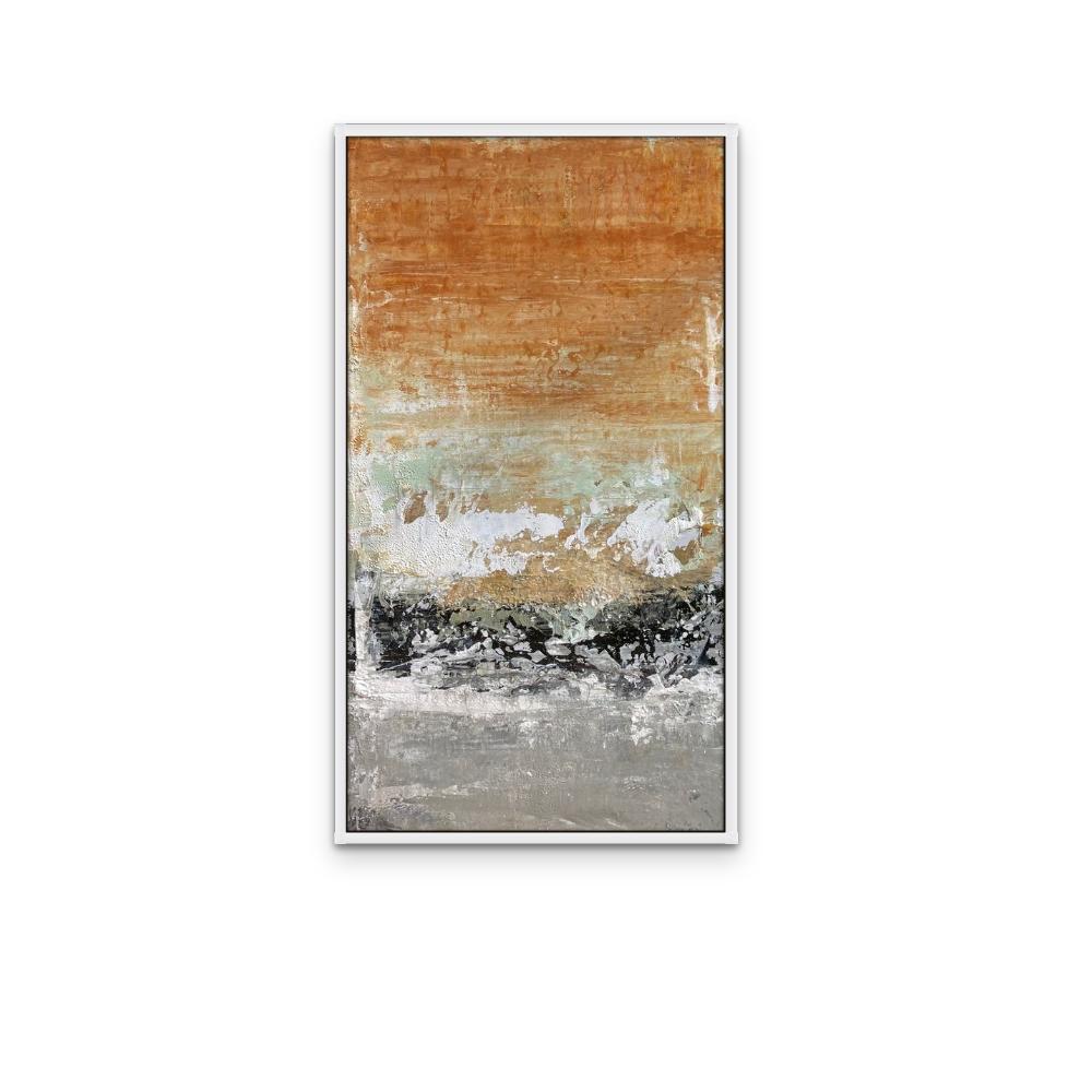 Untitled, no 11 (Textured Abstract Landscape Painting on Stretched Canvas) For Sale 1