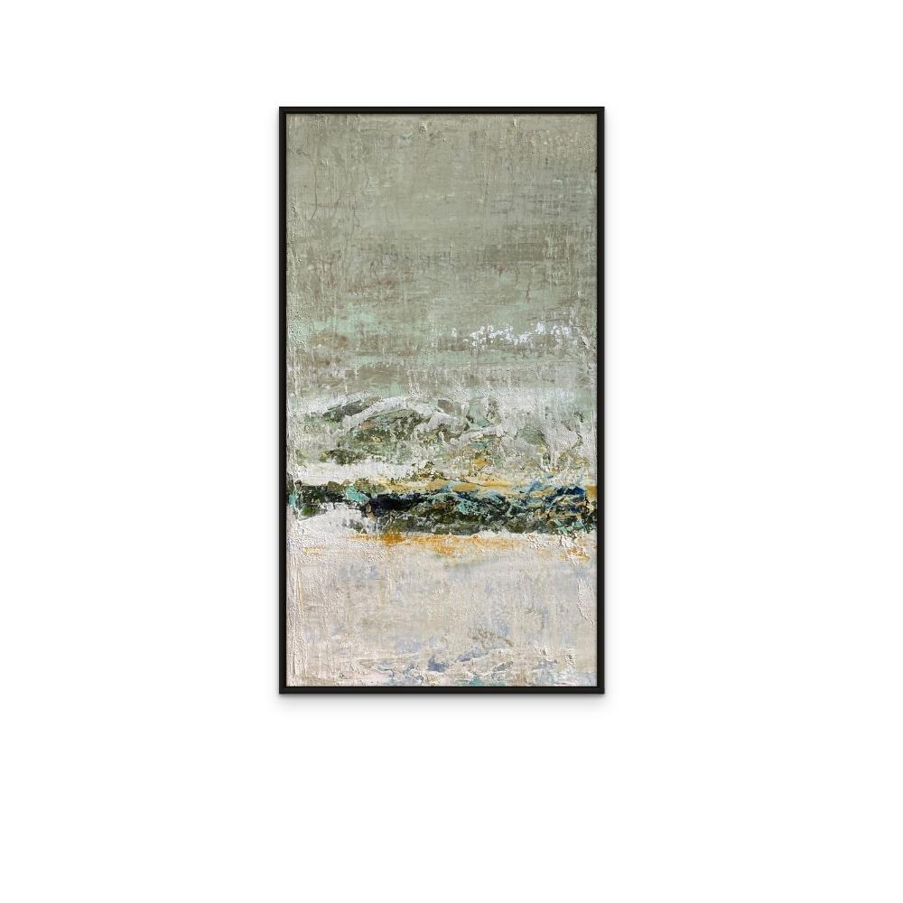 Untitled, no 12 ( Textured Vertical Abstract Landscape on Stretched Canvas) 1