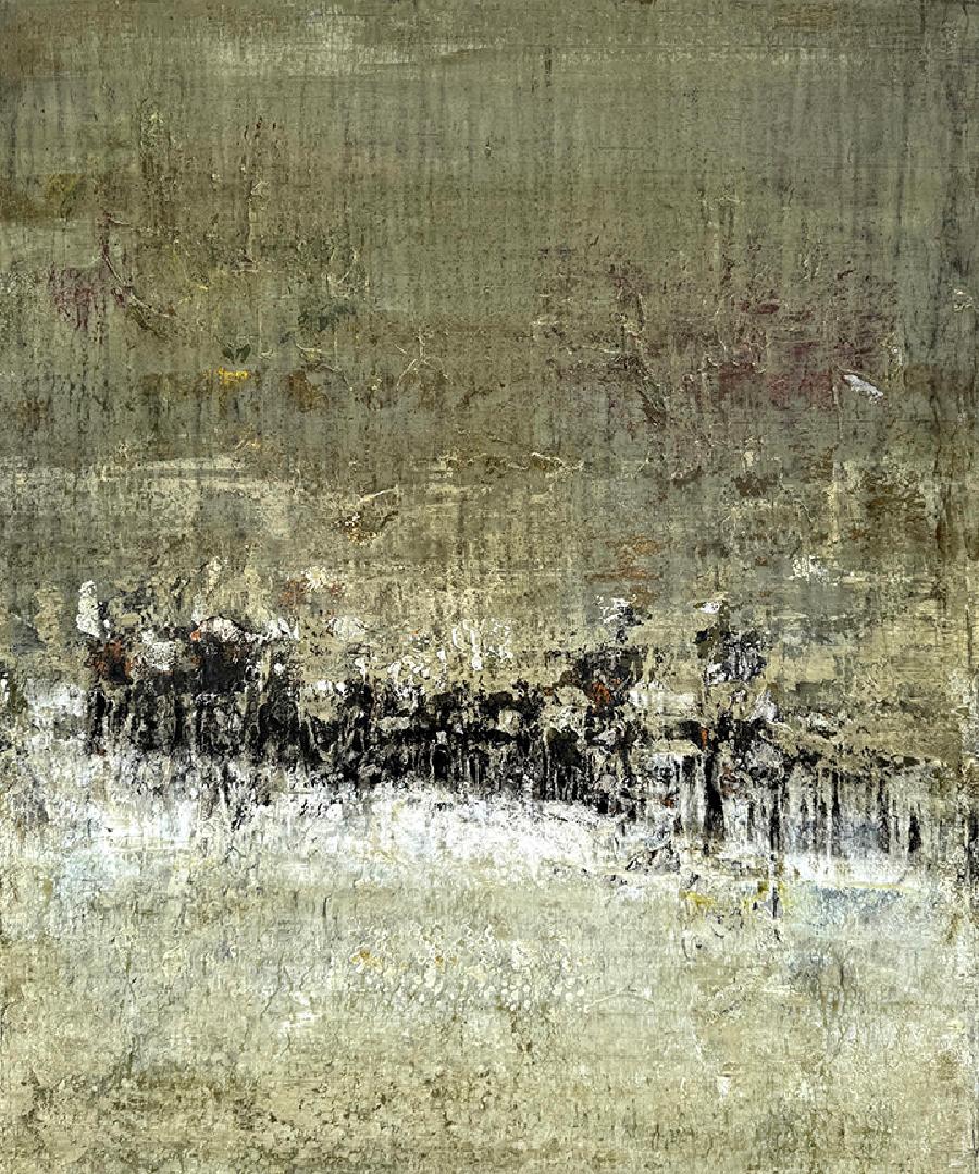 Watchtower (Textured Large Abstract Painting on Stretched Canvas) - Mixed Media Art by Brad Robertson