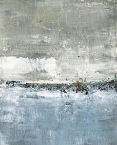 Forgotten Shore by Brad Robertson, Large Vertical Color Field Abstract Painting