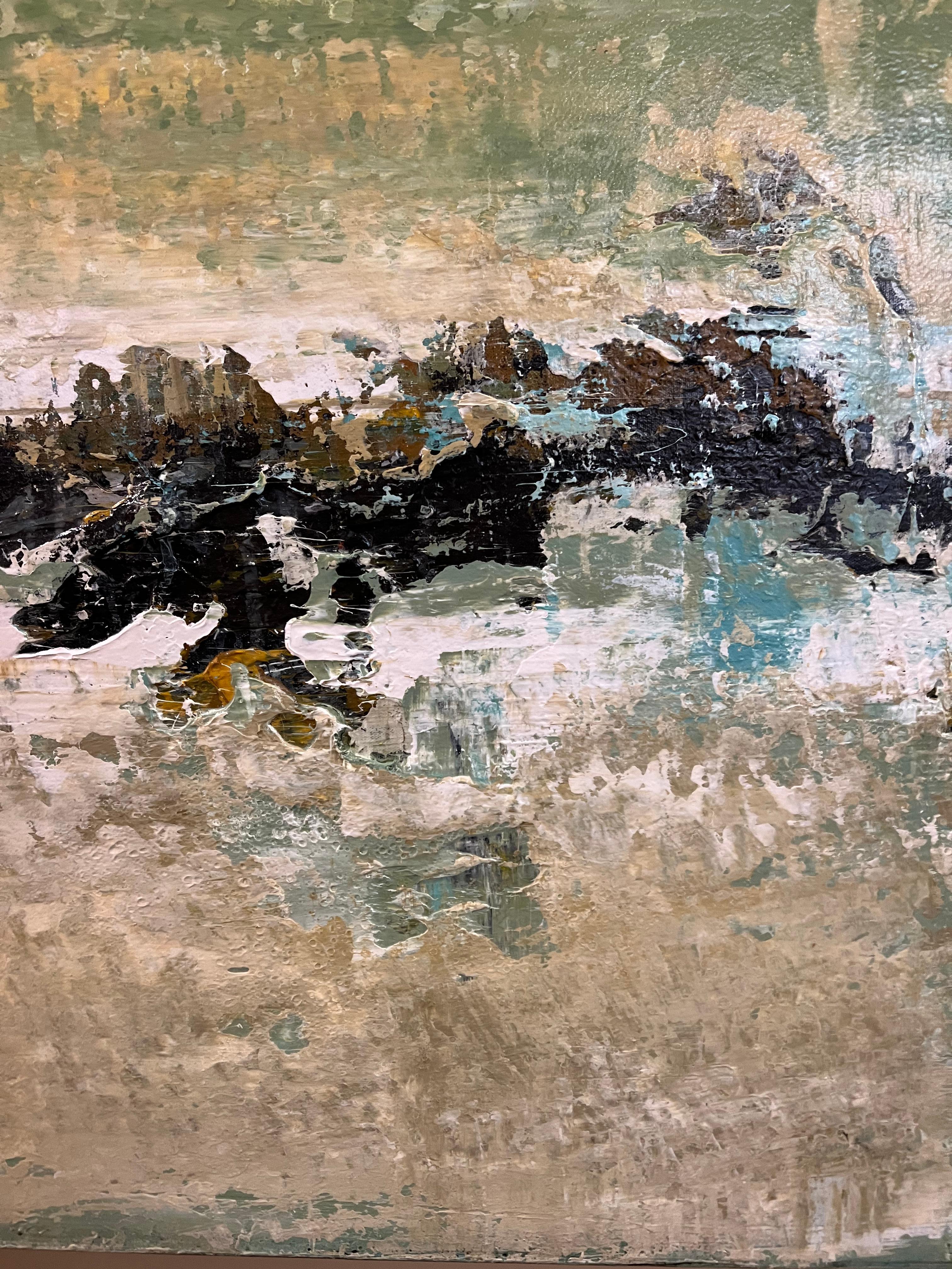 On the Hunt - Brown Abstract Painting by Brad Robertson