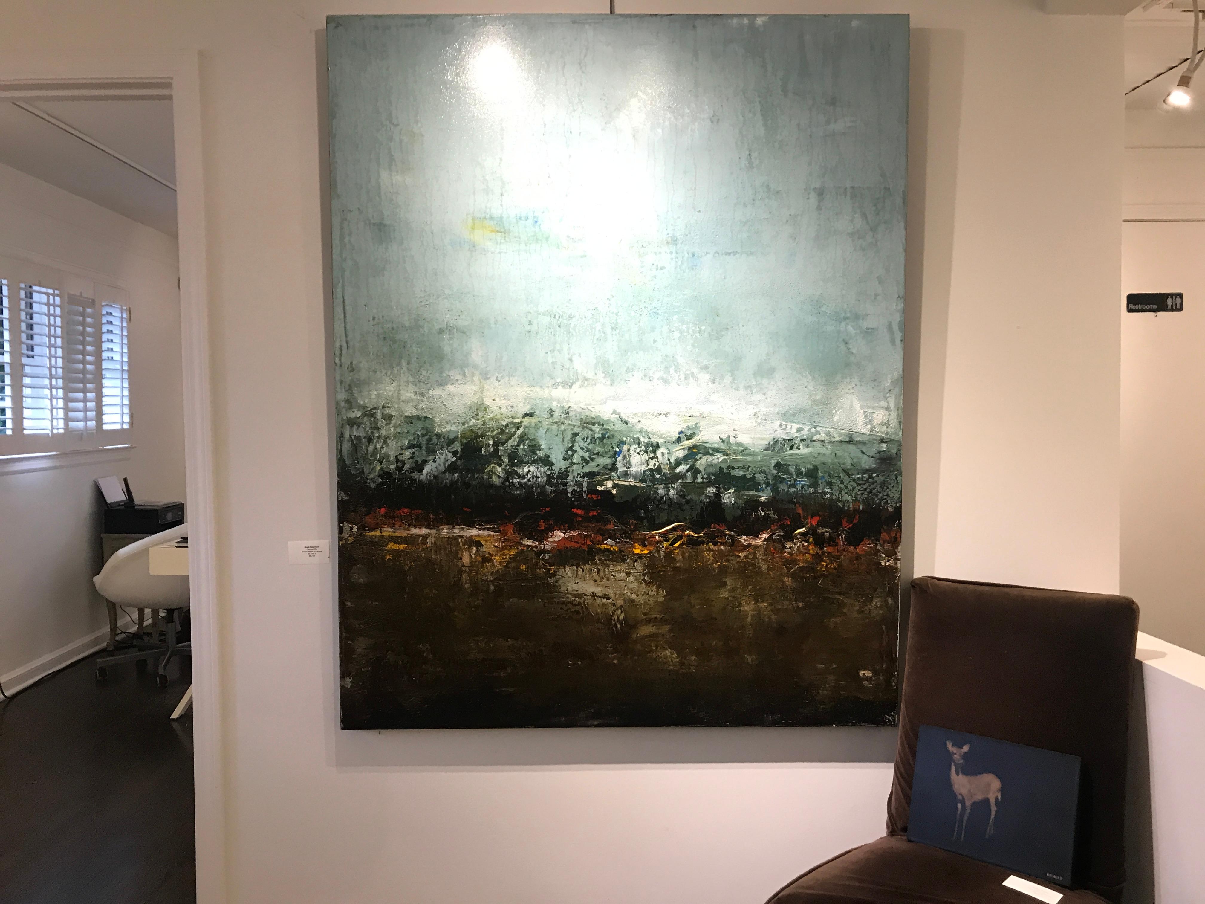 Opened Sky by Brad Robertson, Large Vertical Abstract Mixed Media on Canvas 1