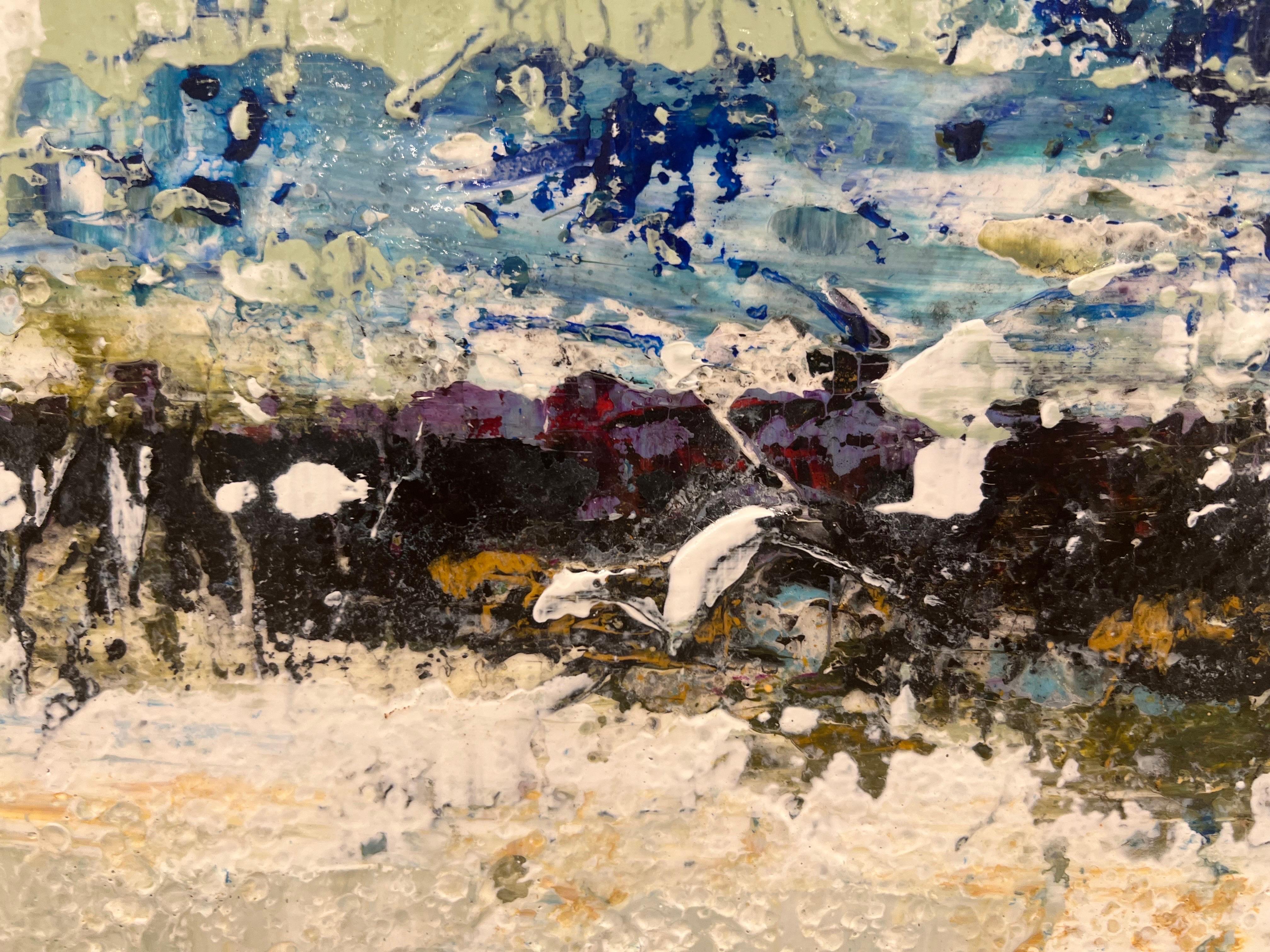 Rhythm and Blues by Brad Robertson, Square Abstract Painting on Canvas 1