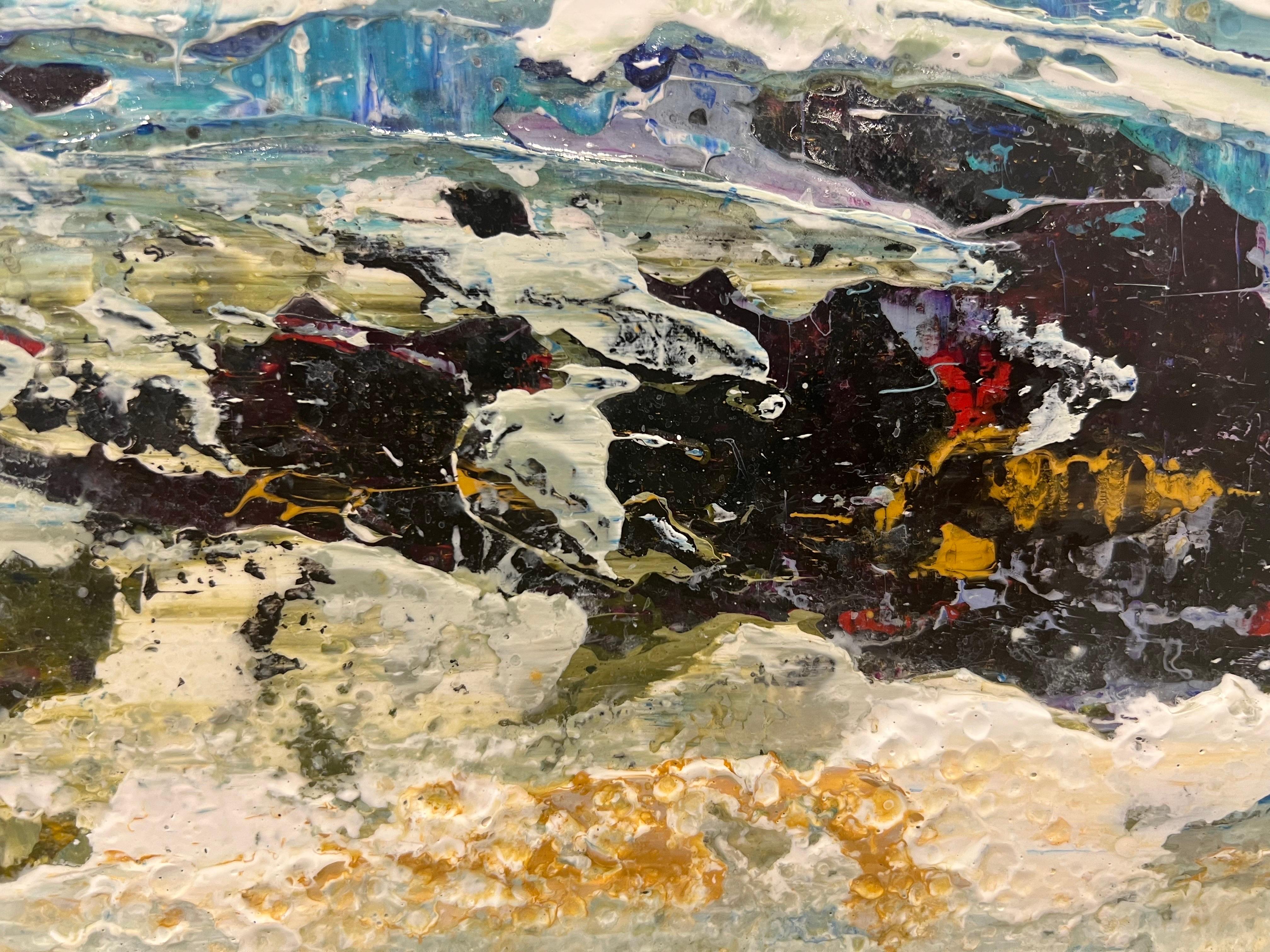 Rhythm and Blues by Brad Robertson, Square Abstract Painting on Canvas 2