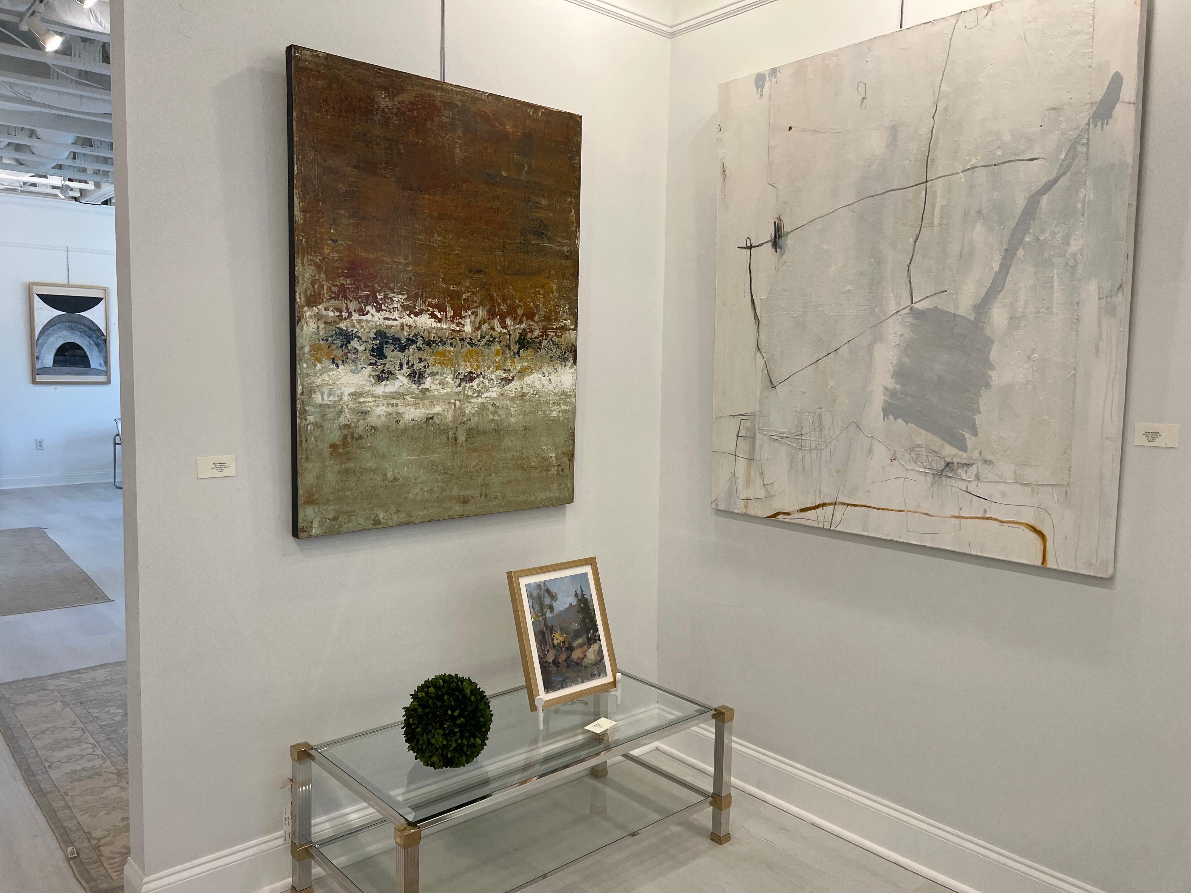 Sol en movimiento by Brad Robertson, Pintura abstracta vertical sobre lienzo 1