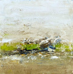 Brad Robertson « The Greener Grass », champ de couleurs carré, peinture abstraite
