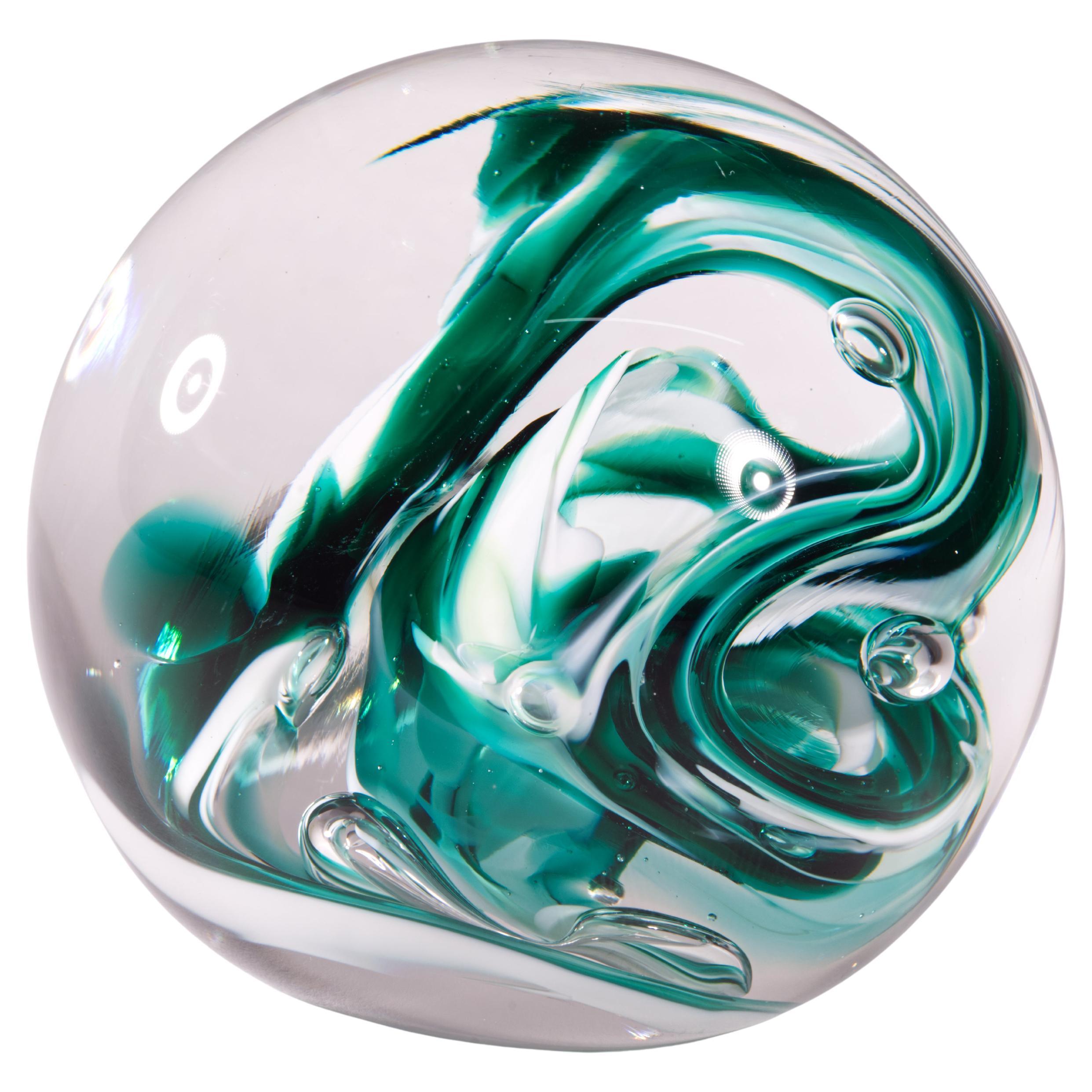 Brad Shute Abstract Paperweight, American Art Glass