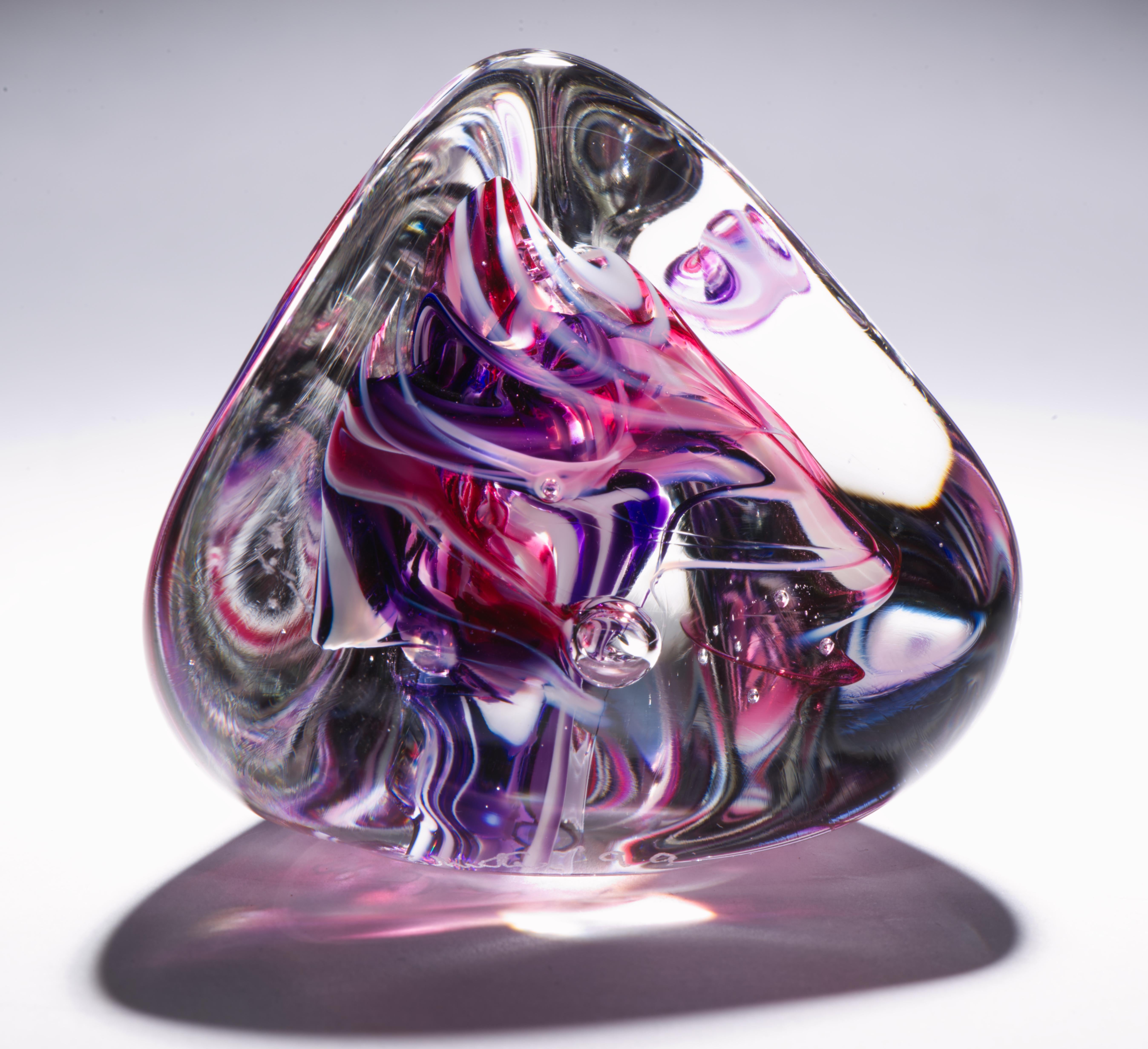 Brad Shute Abstrakte Skulptur oder Briefbeschwerer, Amerikanisches Kunstglas (Organische Moderne) im Angebot