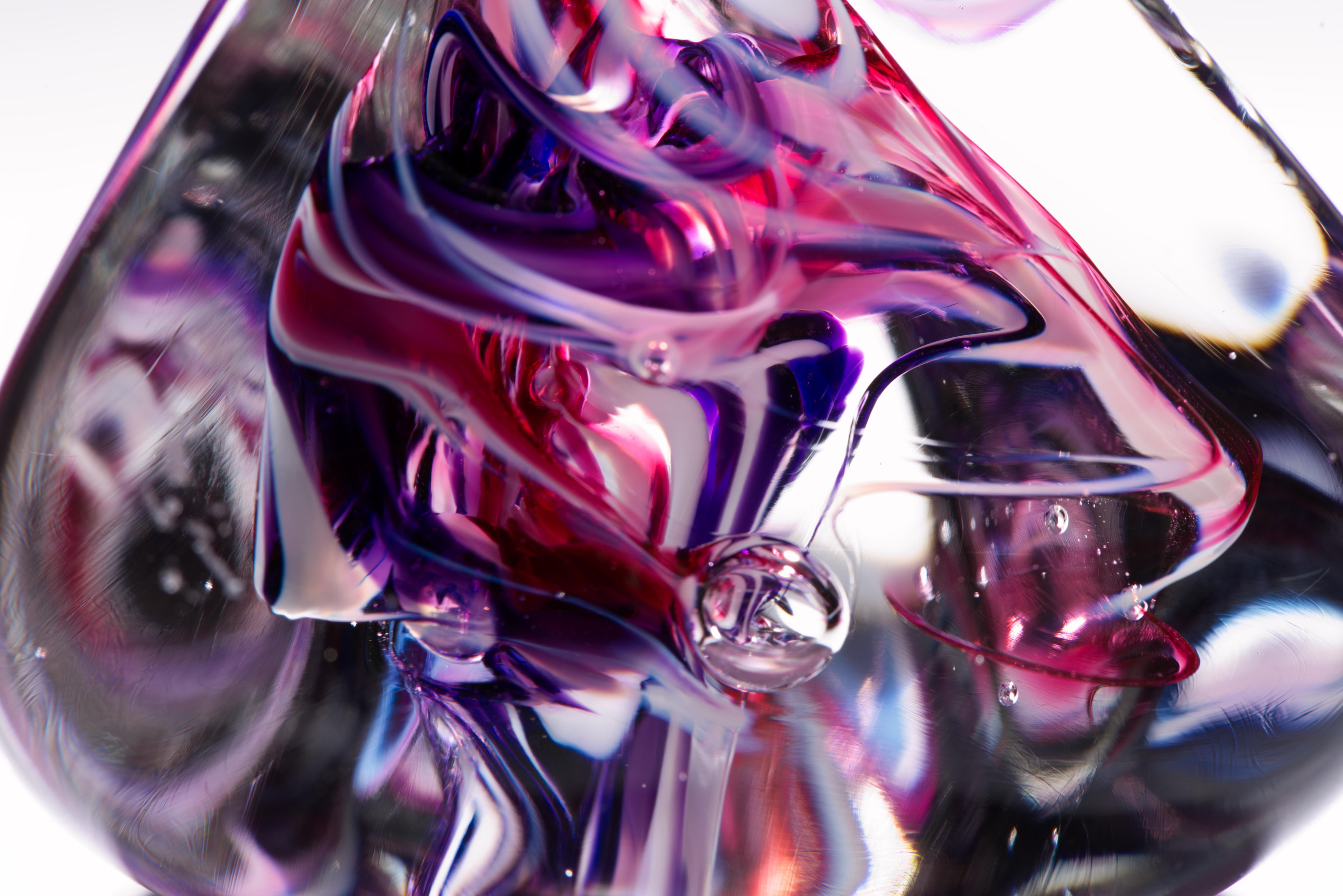 Brad Shute Abstrakte Skulptur oder Briefbeschwerer, Amerikanisches Kunstglas im Zustand „Gut“ im Angebot in Clifton Springs, NY