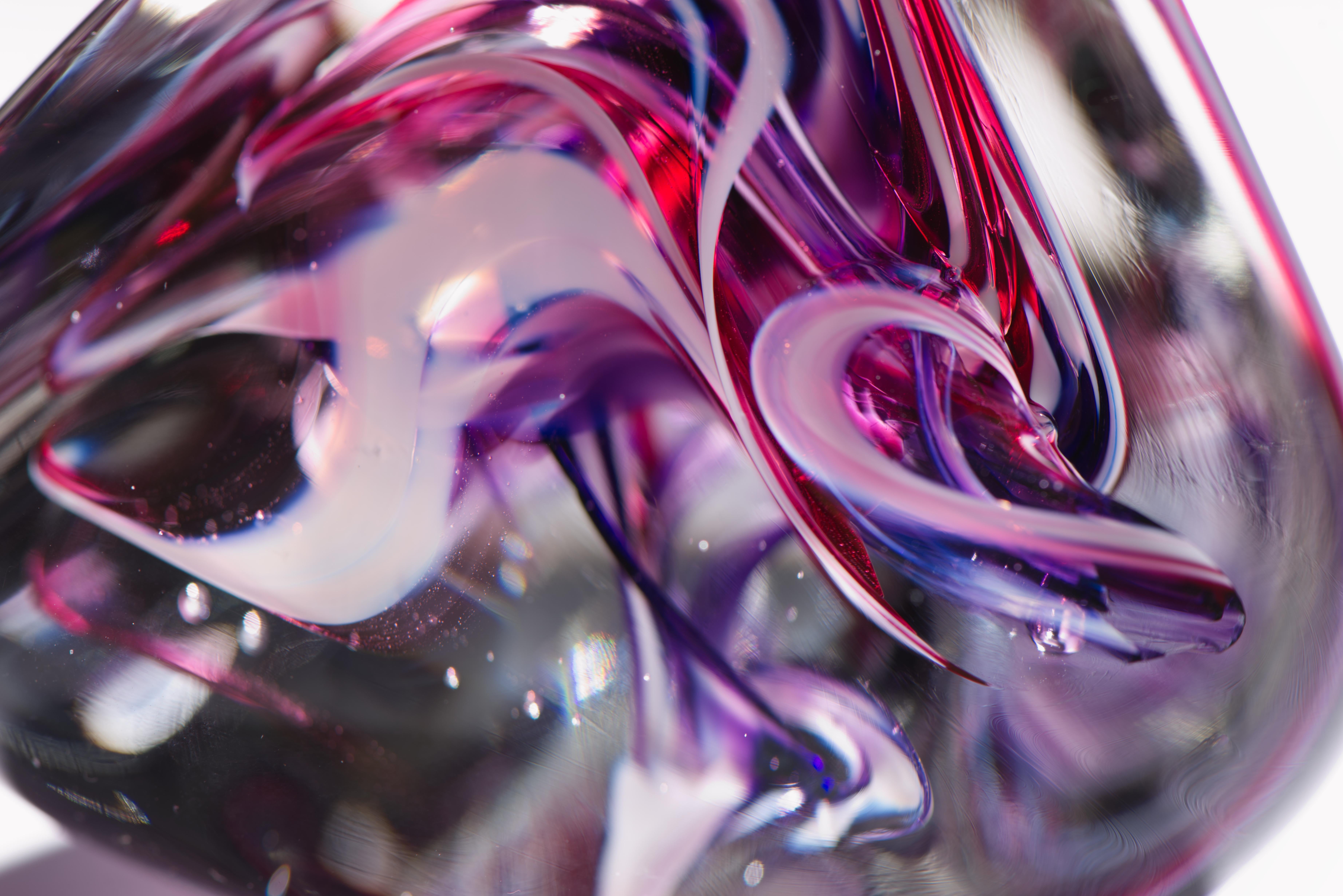 Brad Shute Abstrakte Skulptur oder Briefbeschwerer, Amerikanisches Kunstglas (20. Jahrhundert) im Angebot