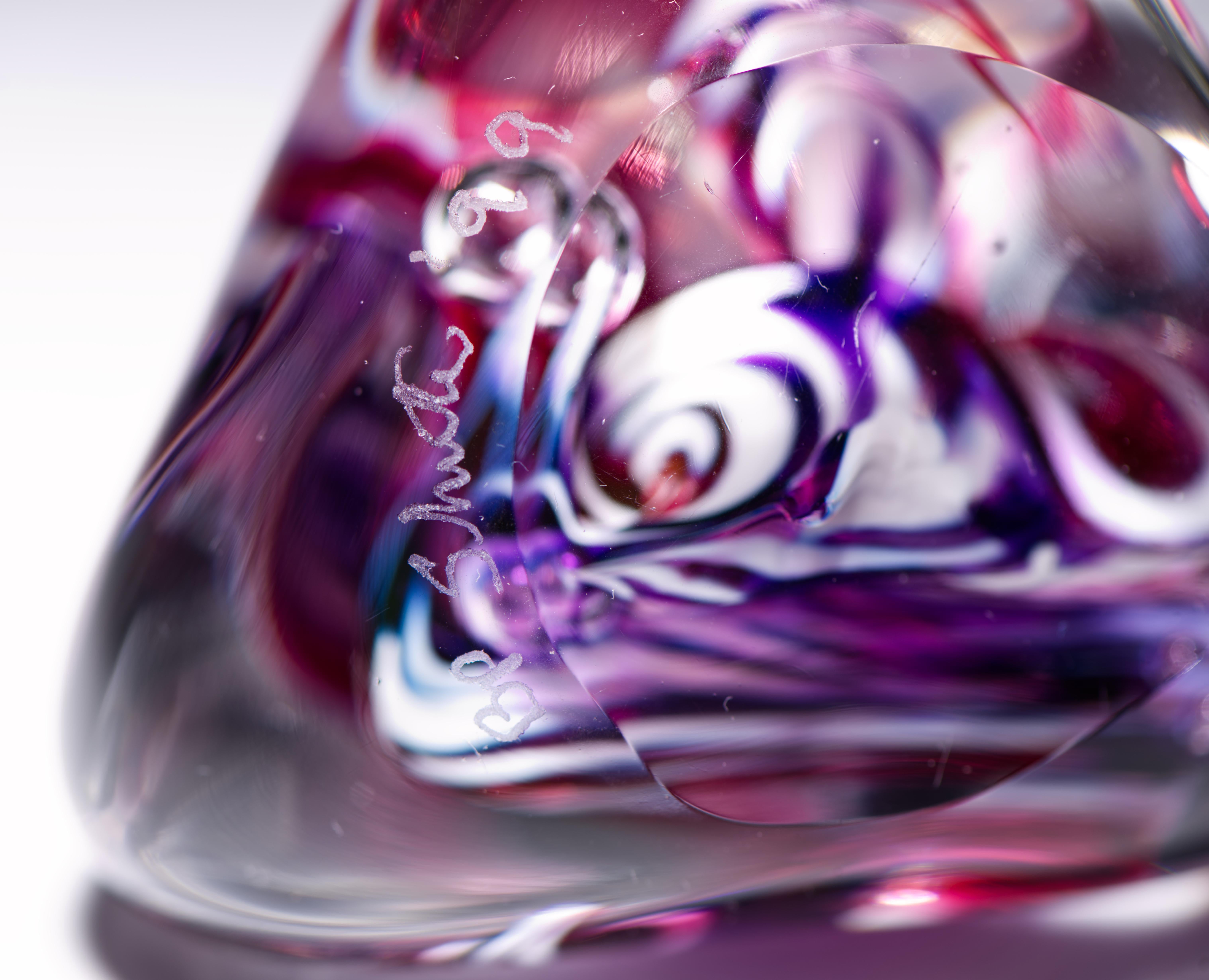 Brad Shute Abstrakte Skulptur oder Briefbeschwerer, Amerikanisches Kunstglas im Angebot 1