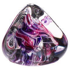 Brad Shute Scultura astratta o fermacarte, vetro artistico americano