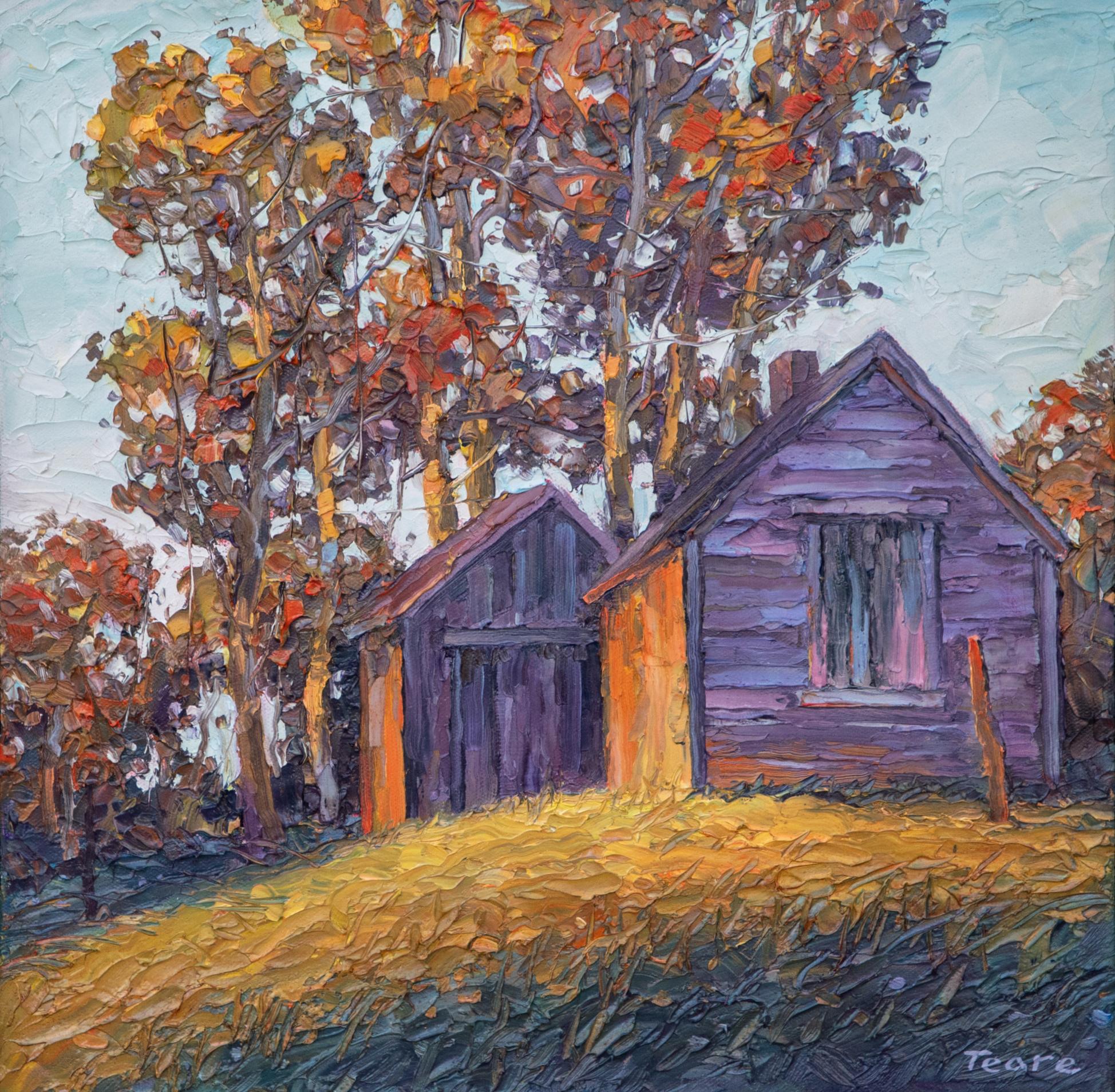 Abendschuppen (Impressionismus), Painting, von Brad Teare 