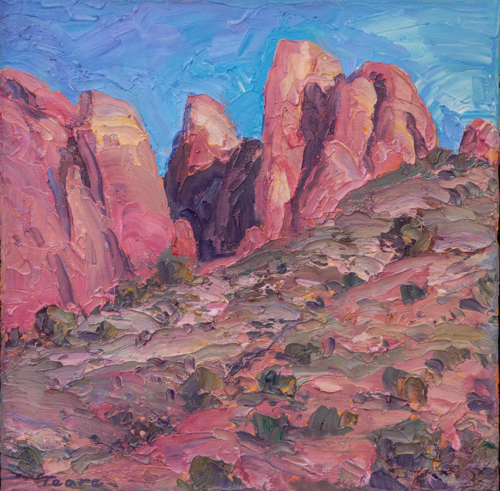 Red Rock Country (Impressionismus), Painting, von Brad Teare 