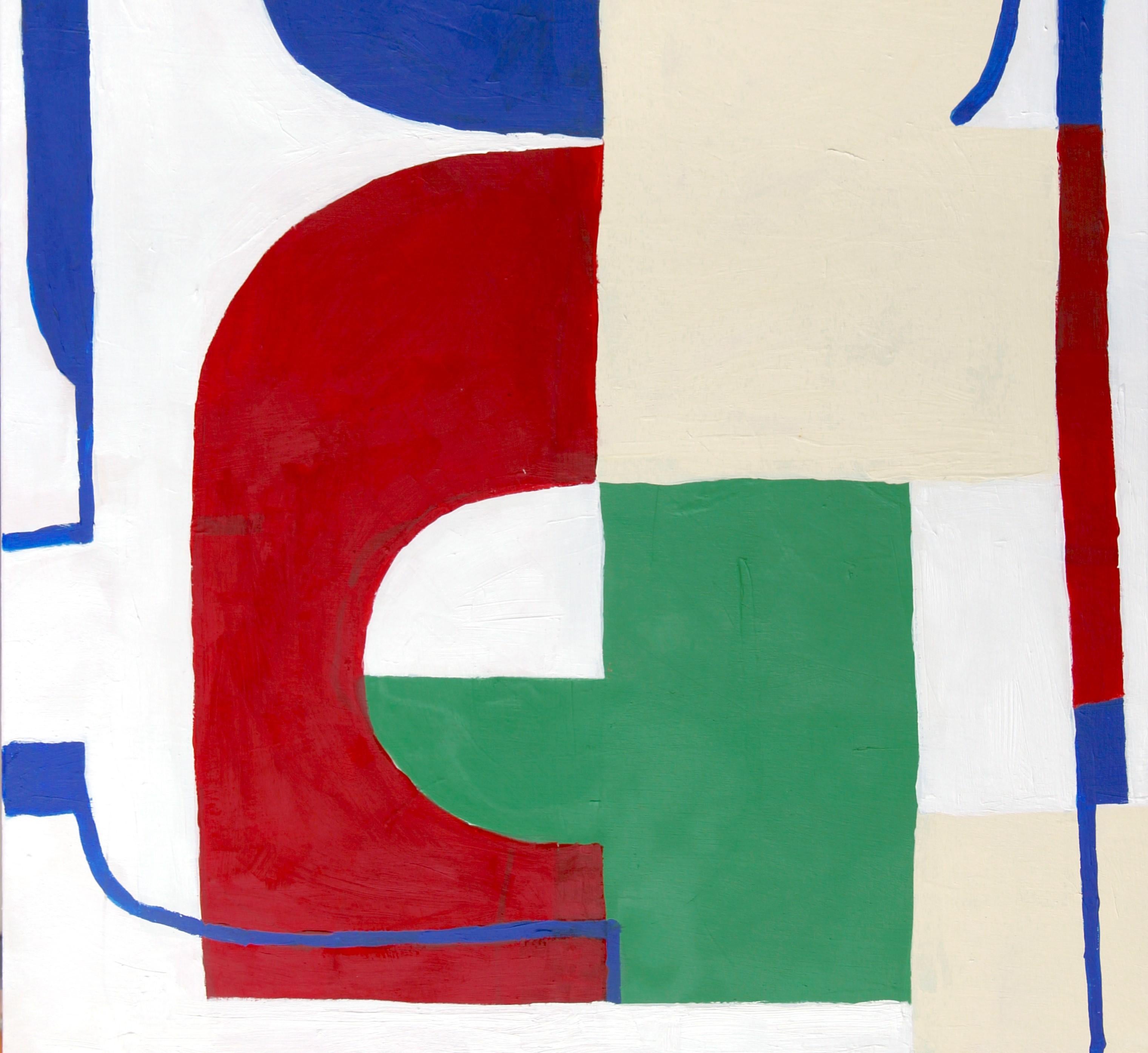 Around the Block - Arte astratta colorata: Tecnica mista su tela - Mixed Media Art Contemporaneo di Brad Waters