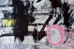 Flesh Hope Chaos - Abstract / Graffiti Art: Mixed Media on Canvas