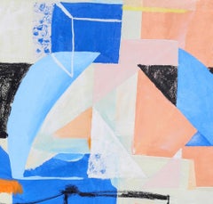 Making Arrangements- Colourful Abstract Art: Mixed Media on Canvas