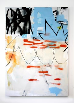 Out with a Bang - contemporary abstract graffiti colorful mixed media painting