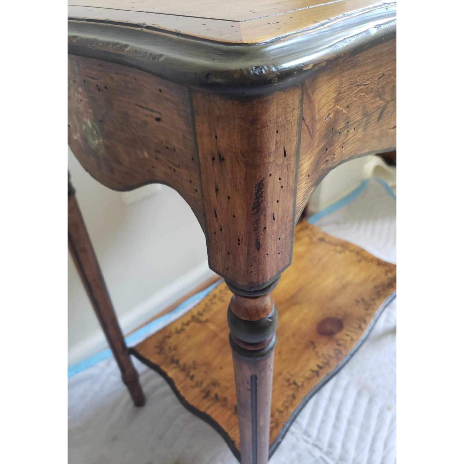 Hand-Painted Bradburn Home Solid Pine Painted Accent Console Table For Sale