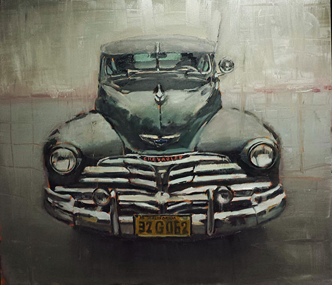 Grey Chevy - Painting by Bradford J. Salamon
