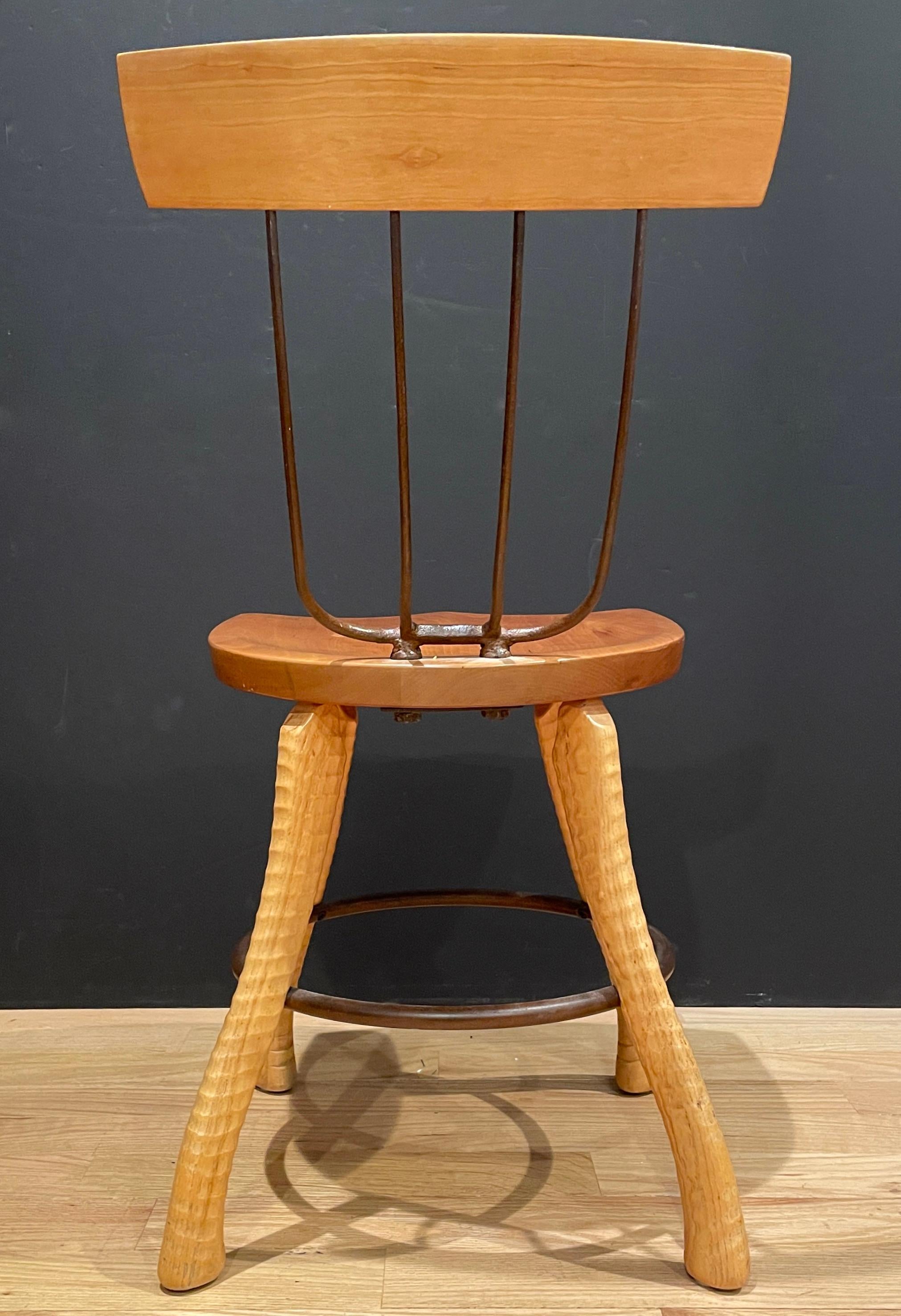 Wrought Iron Bradford Woodworking Ax Handle Dining/Kitchen Chairs
