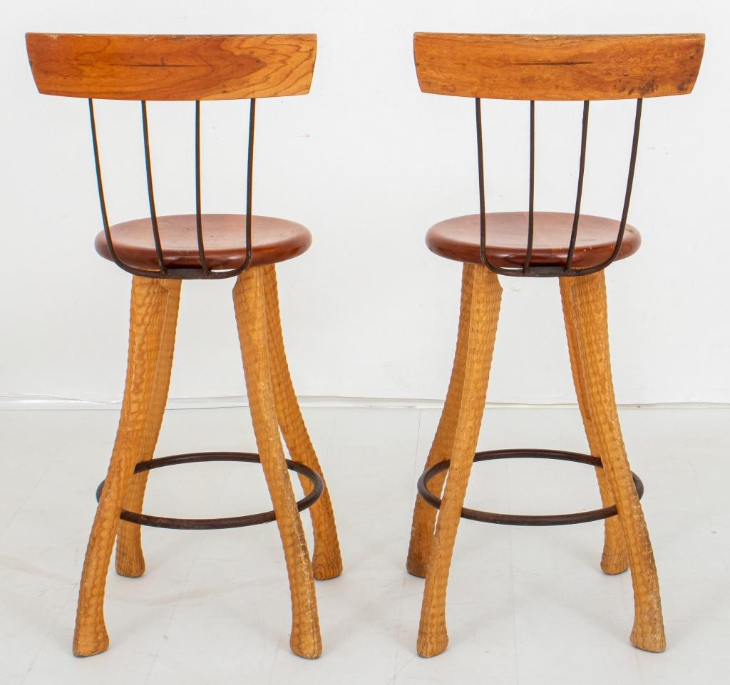 Bradford Woodworking Pitchfork Counter Stools, Pair For Sale 4