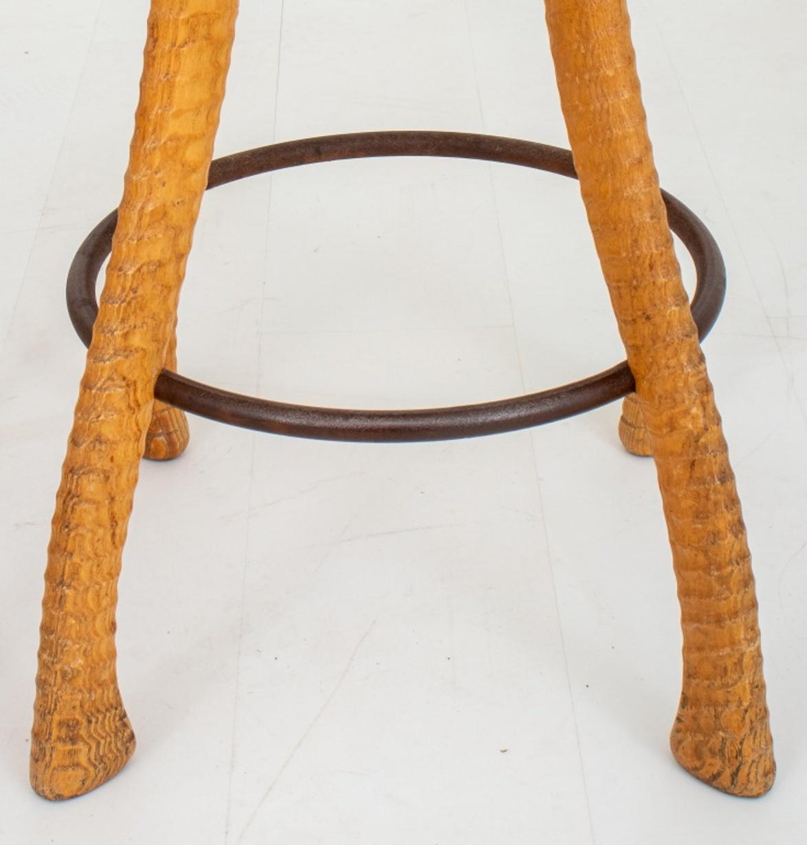 Bradford Woodworking Pitchfork Counter Stools, Pair In Good Condition For Sale In New York, NY