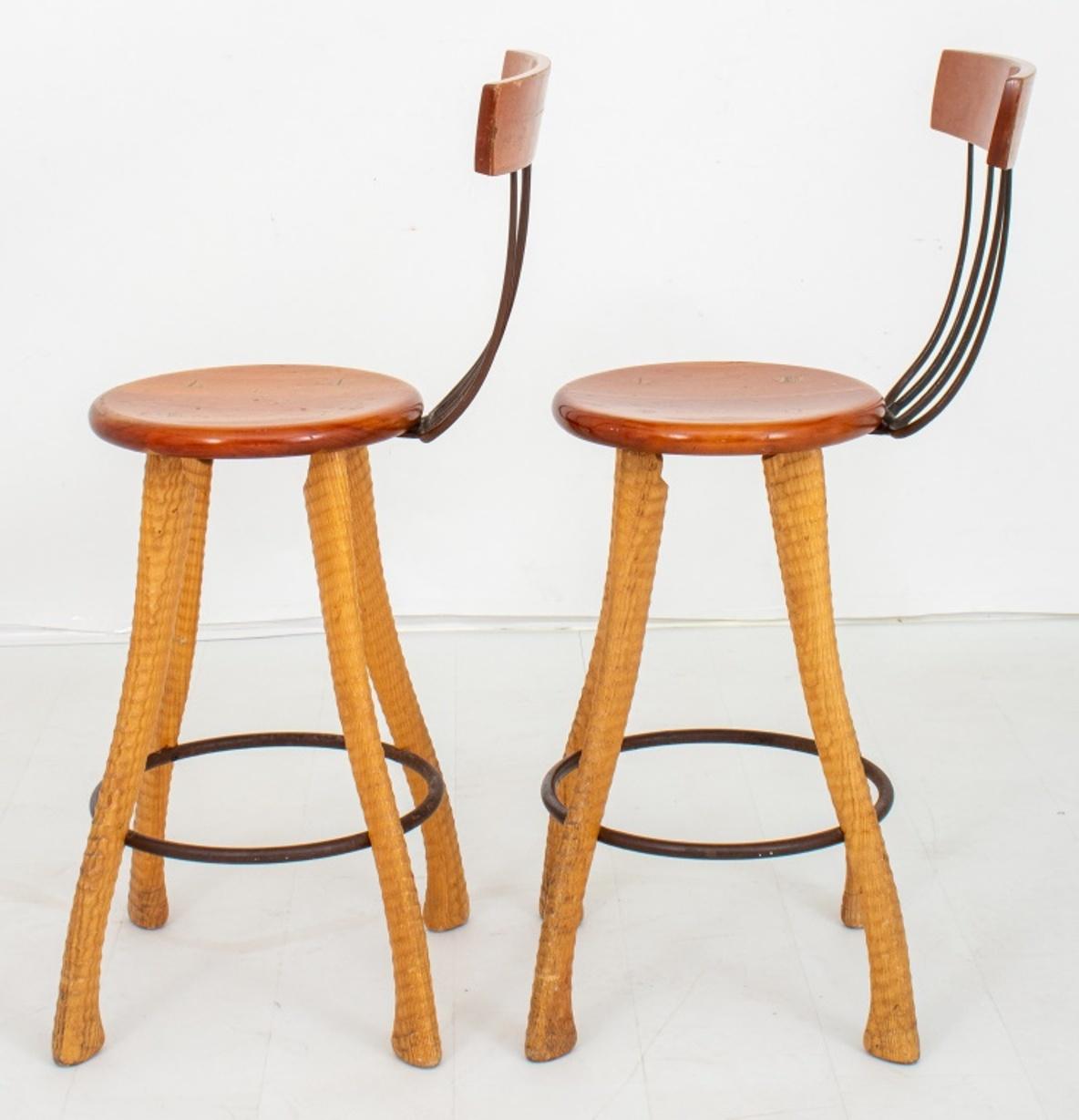 Bradford Woodworking Pitchfork Counter Stools, Pair For Sale 3