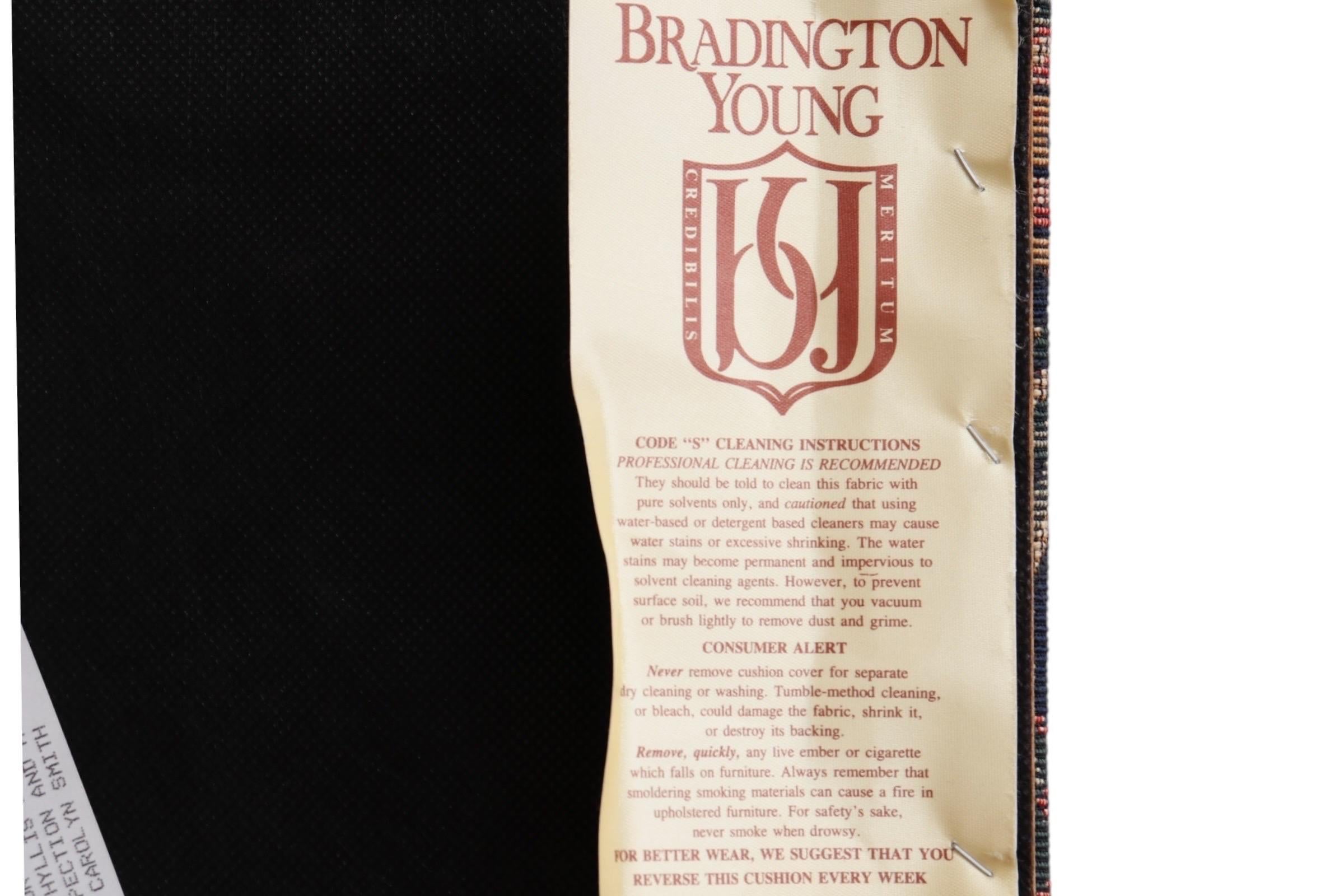 Bradington Young Georgian Style Wingback Chair and Ottoman For Sale 5