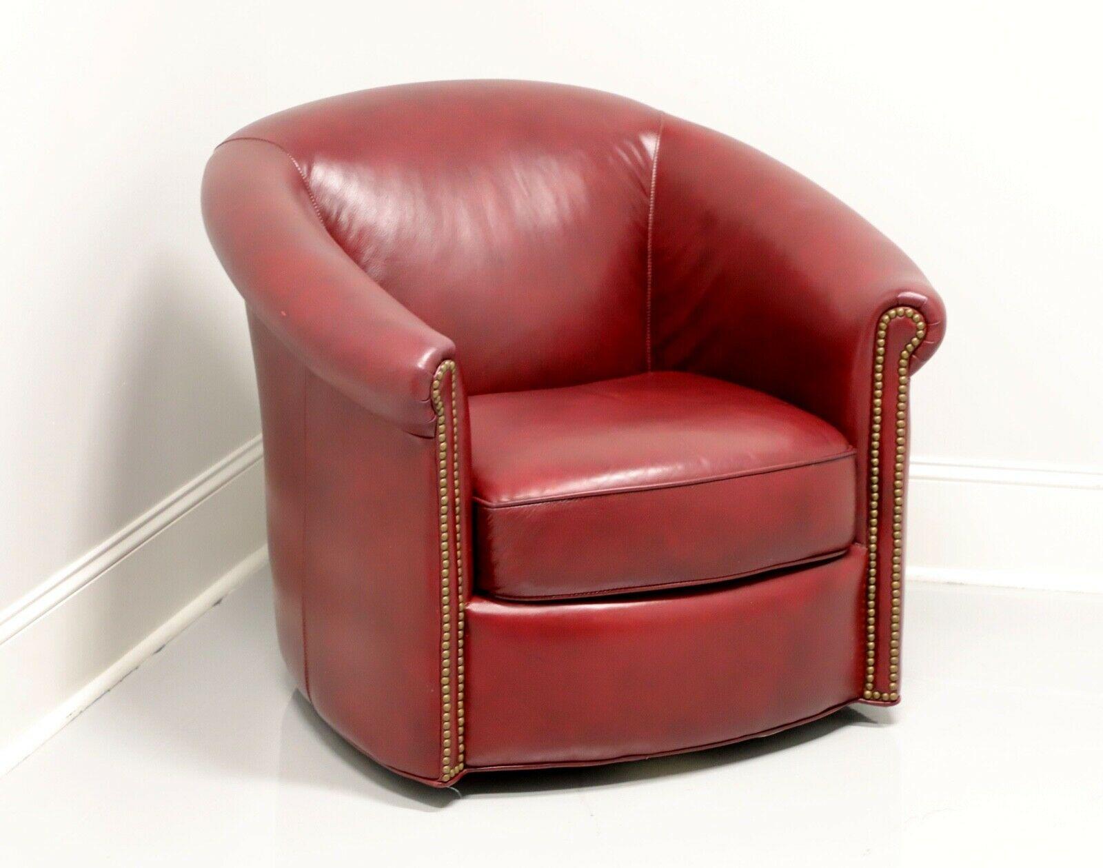 BRADINGTON YOUNG Leather Swivel Club Chair 4