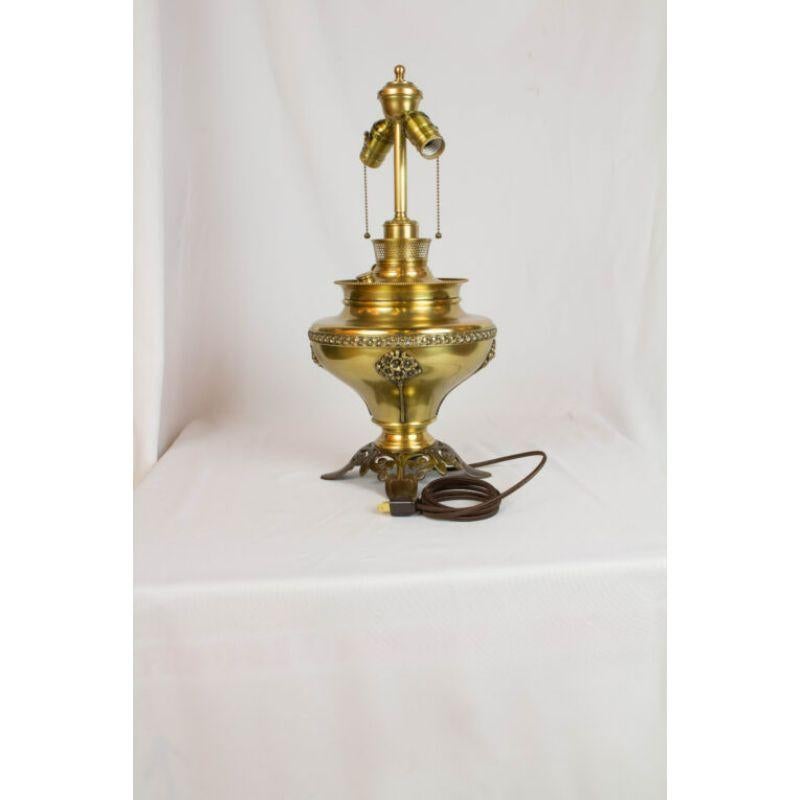 Brass and Cast Iron Converted Oil Lamp. Two Light Cluster. Completely rewired and restored. 20″ high without shade.

Dimensions: 
Height: 20
Width (Diameter): 9
