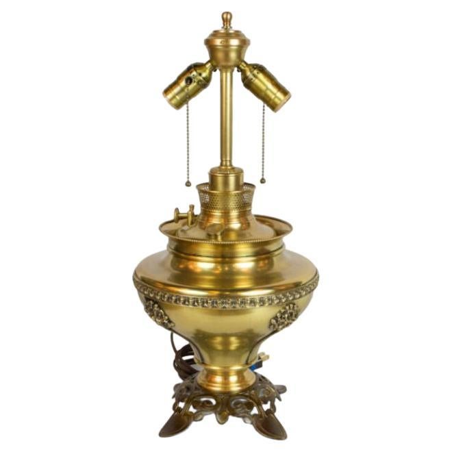Bradley and Hubbard Brass and Cast Iron Table Lamp For Sale
