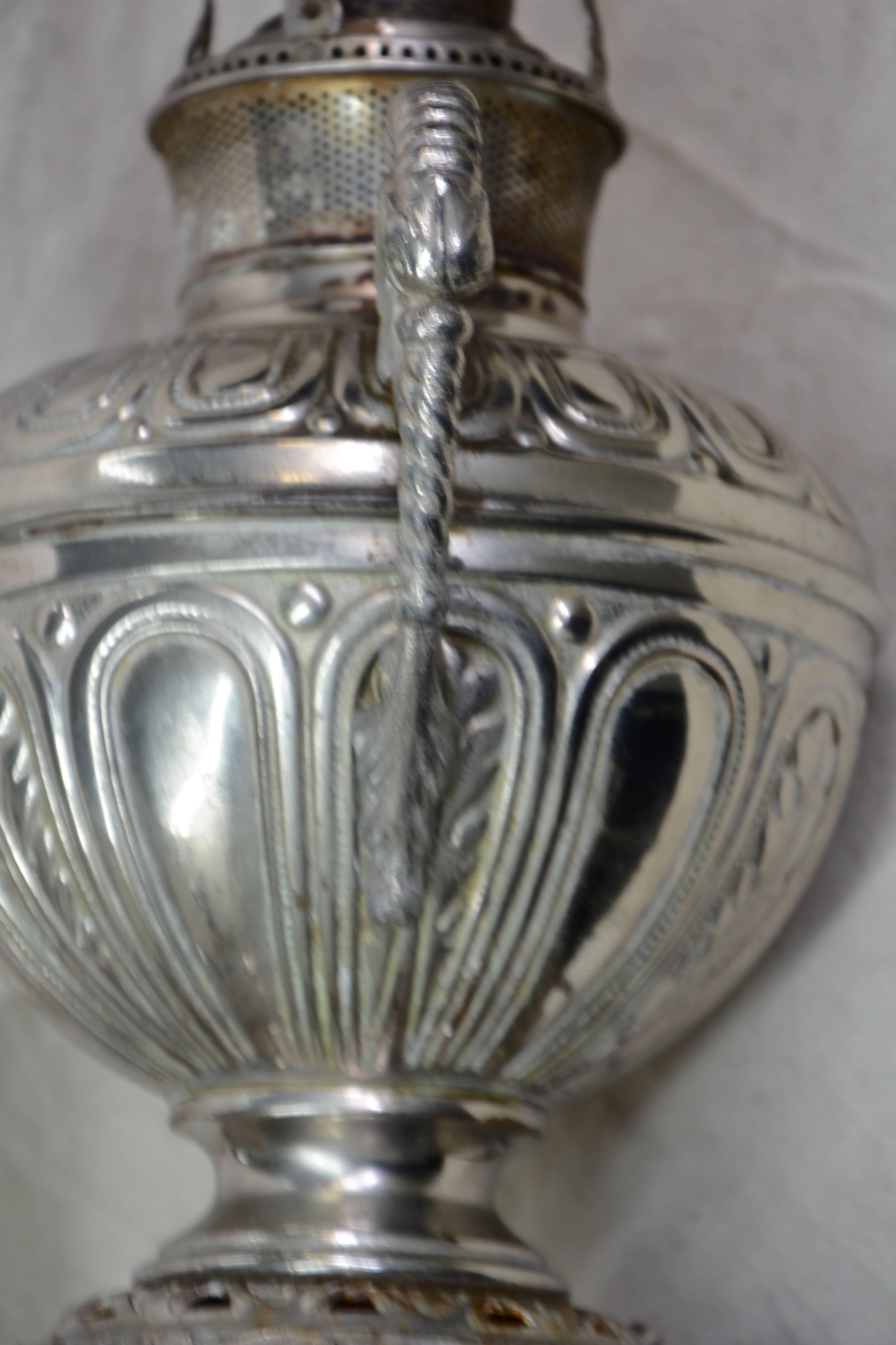 Bradley and Hubbard Converted Rayo Oil Lamp, 1888 For Sale 1