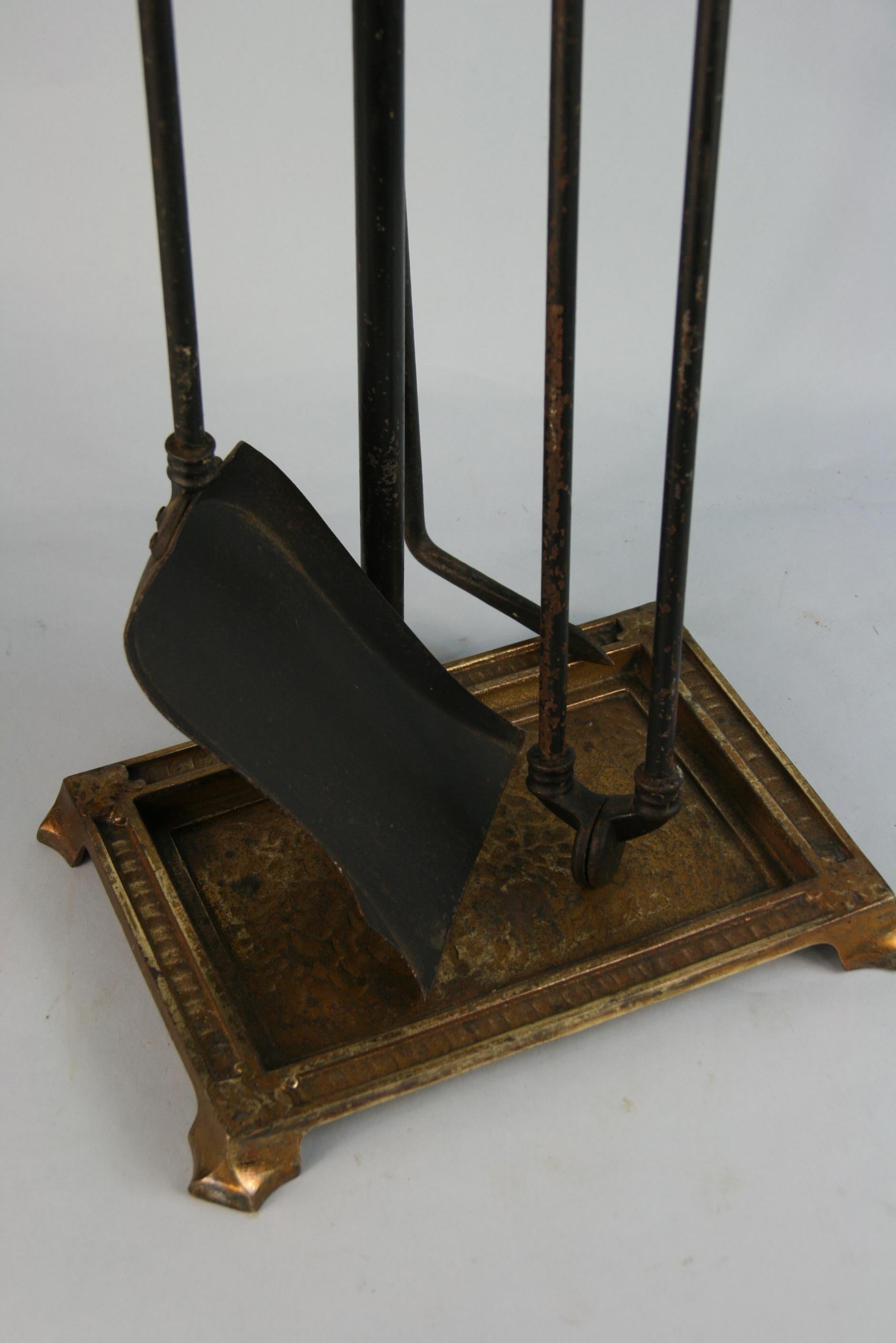 Early 20th Century Bradley and Hubbard Fireplace Tool Set circa 1920's