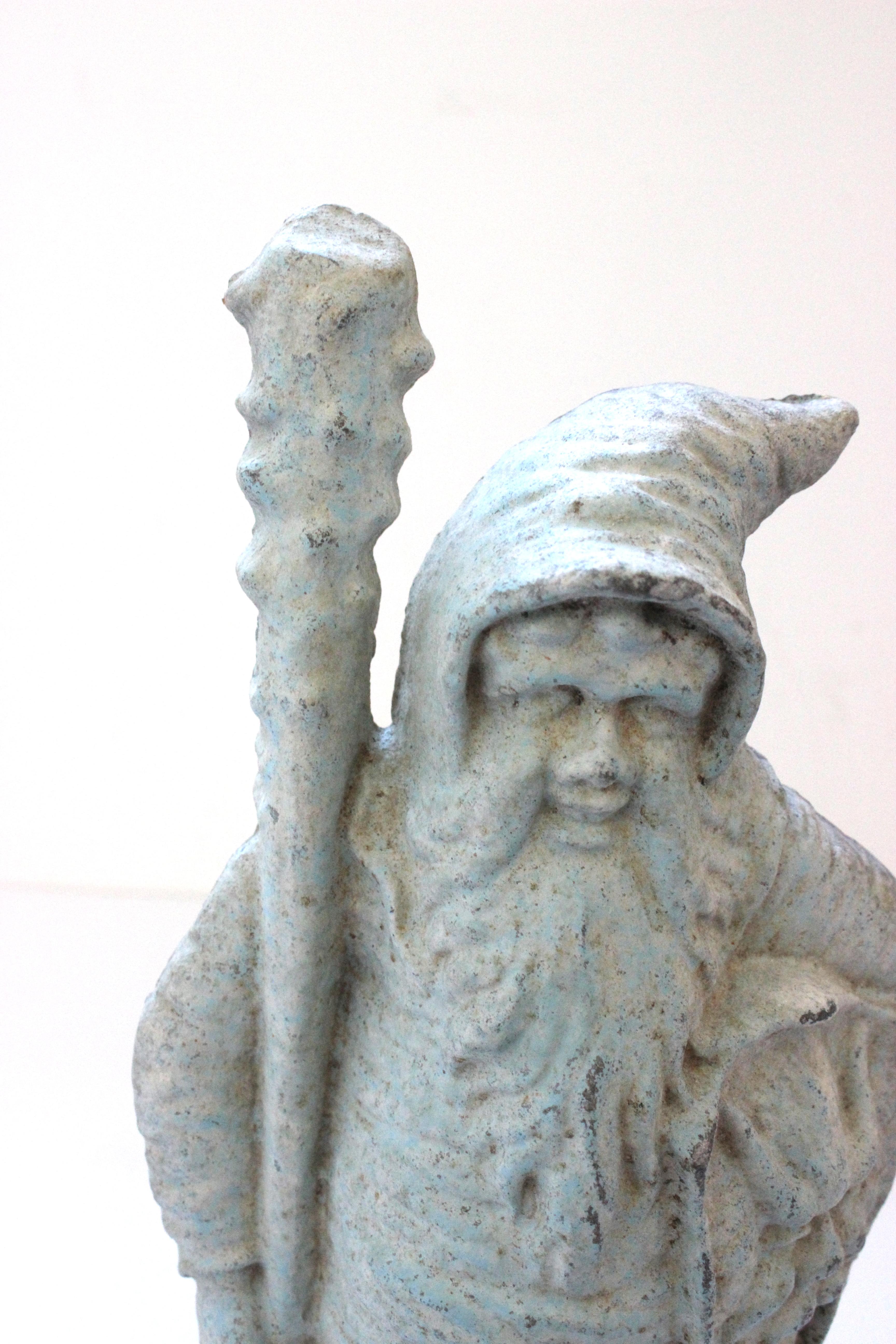 Patinated Bradley and Hubbard Gnome Door Stop For Sale