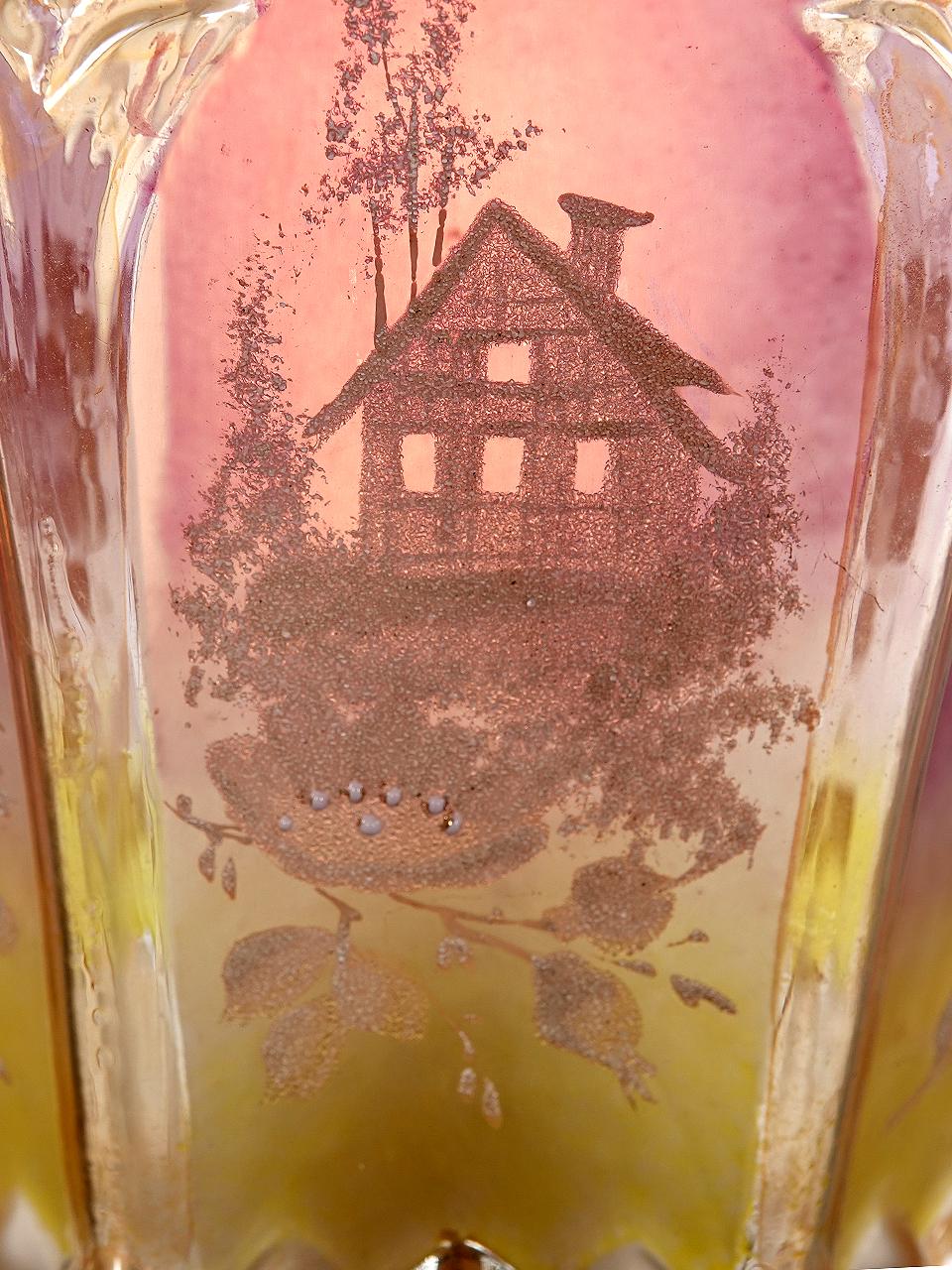 Lampe à huile Bradley and Hubbard avec incroyable abat-jour Bon état - En vente à Peekskill, NY
