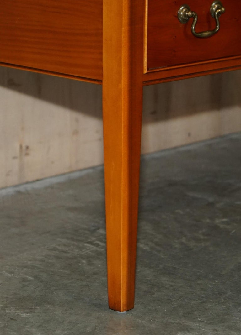 Bradley Furniture Burr Yew Wood Two Drawer Coffee Table + Butlers