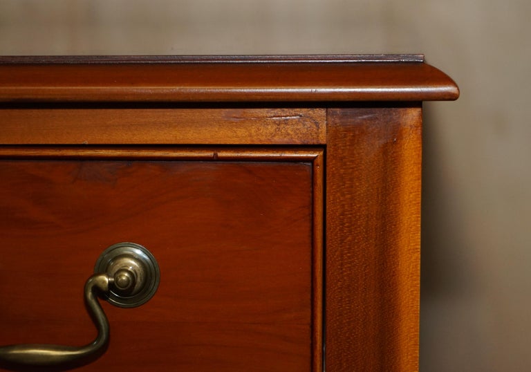 Bradley Furniture Burr Yew Wood Two Drawer Coffee Table + Butlers