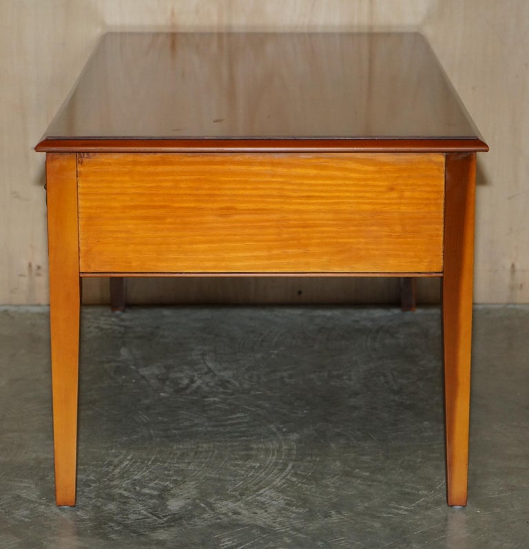 Bradley Furniture Burr Yew Wood Two Drawer Coffee Table + Butlers