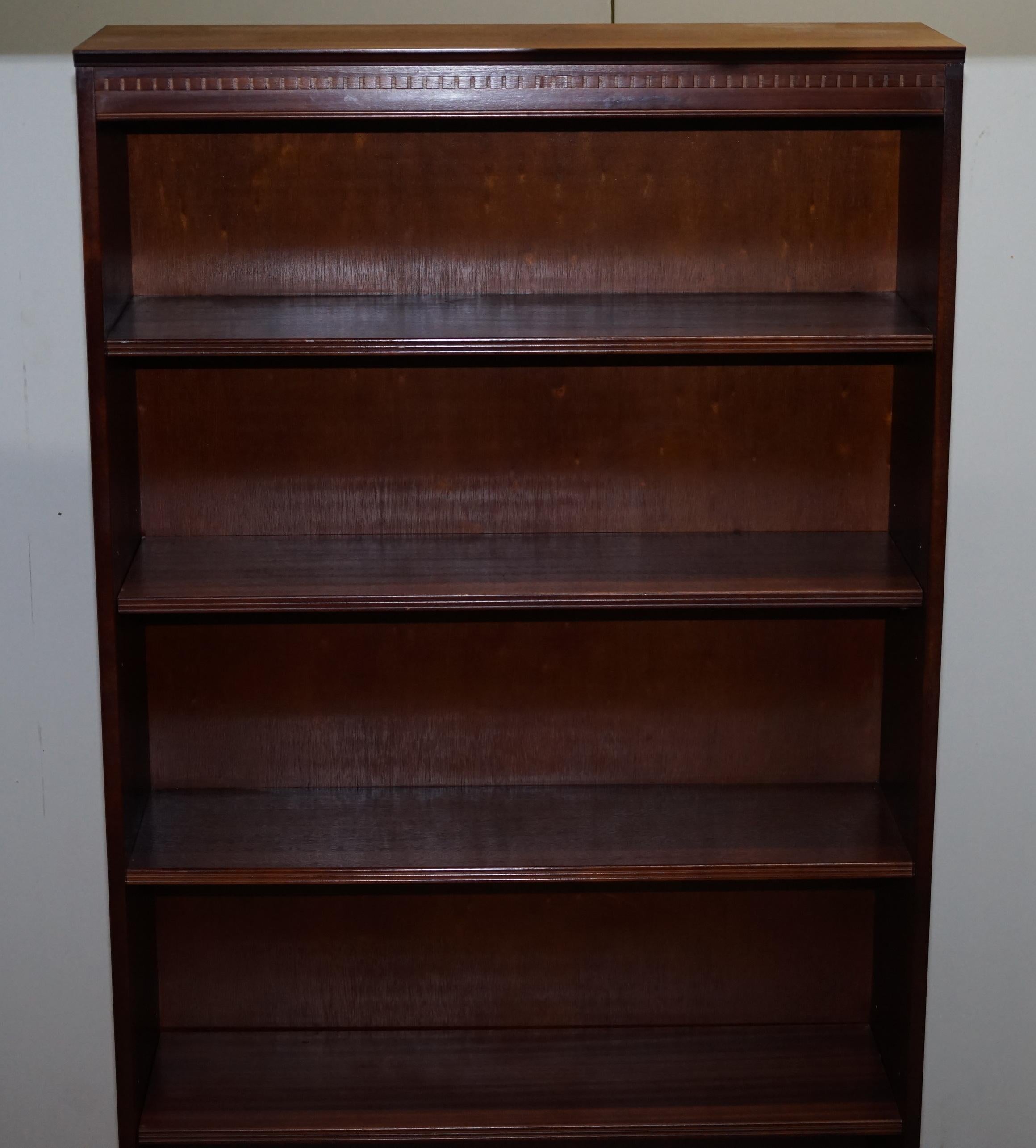 Other Bradley Furniture Mahogany English Library Bookcase Height Adjustable Shelves