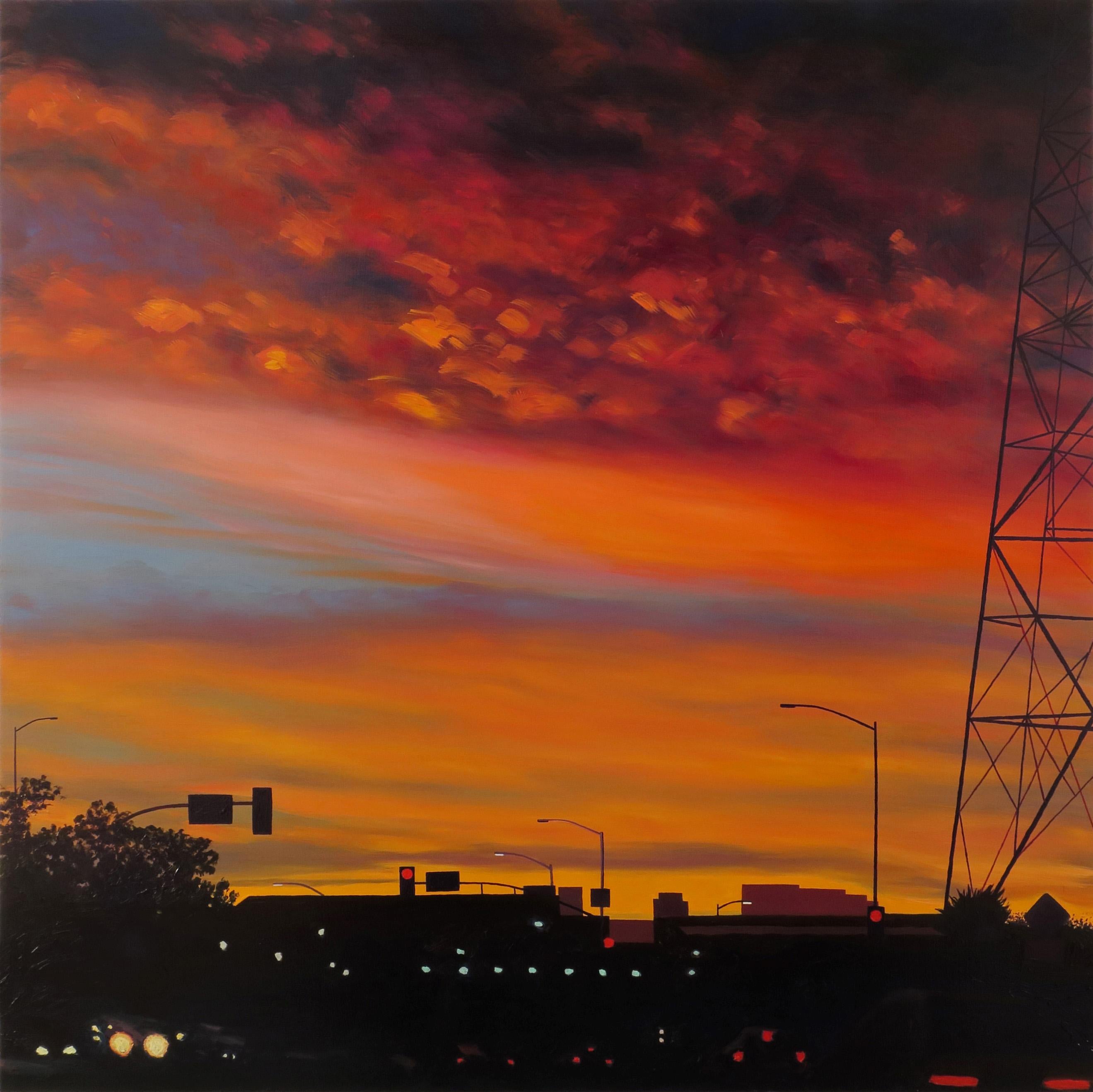 Bradley Hankey Landscape Painting - Twilight Theater