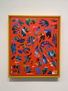 "Red Screen (G.G. Int. Orange), " Contemporary, Abstract, Orange, Painting