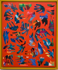 "Red Screen (G.G. Int. Orange), " Contemporary, Abstract, Orange, Painting